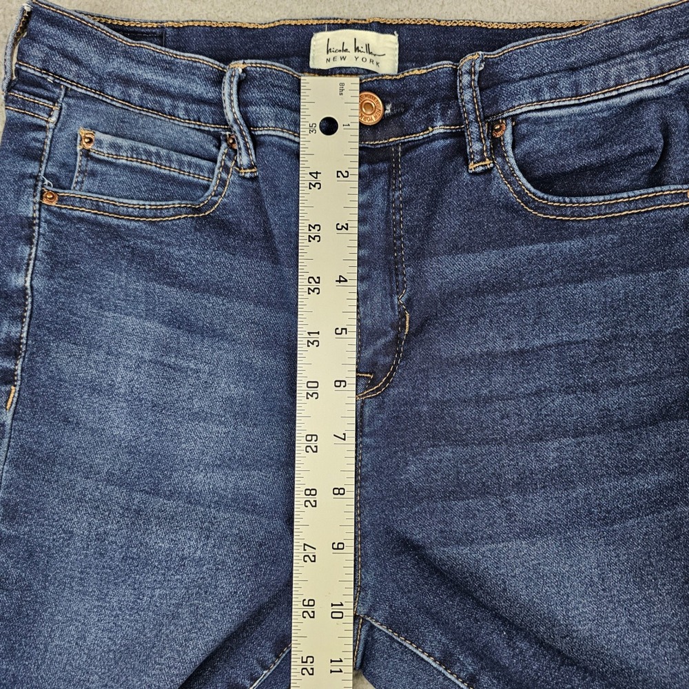 Nicole Miller SOHO Jeans Women 8 Blue High Rise Ankle Skinny Dark Wash Stretch - Picture 8 of 8